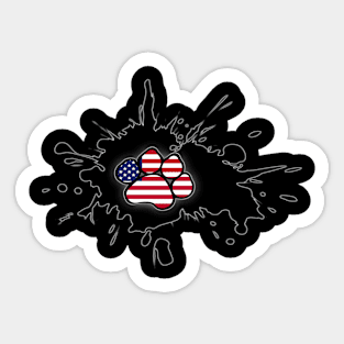 Independence Day Puppy Design Sticker